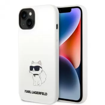 Karl Lagerfeld KLHMP14MSNCHBCH Hardcase Silicone MagSafe Case für iPhone 14 Plus / 15 Plus 6,7 inch Weiß Choupette