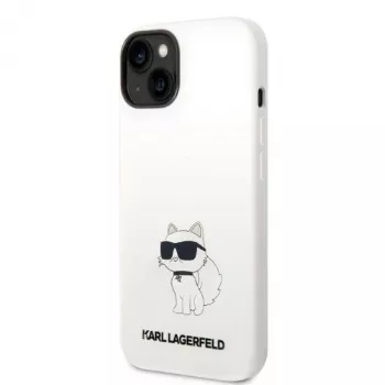Karl Lagerfeld KLHMP14MSNCHBCH Hardcase Silicone MagSafe Case für iPhone 14 Plus / 15 Plus 6,7 inch Weiß Choupette