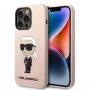 Karl Lagerfeld KLHCP14XSNIKBCP Ikonik Silicone Hard Case für iPhone 14 Pro Max 6,7 Zoll Pink