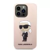 Karl Lagerfeld KLHCP14XSNIKBCP Ikonik Silicone Hard Case für iPhone 14 Pro Max 6,7 Zoll Pink