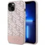 GUESS iPhone 13/14/15 Pink Hardcase GCube Stripes MagSafe