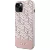 GUESS iPhone 13/14/15 Pink Hardcase GCube Stripes MagSafe