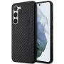 AMG Hard Case für Samsung Galaxy S23+ (SM-S916) - Carbon Stripe & Embossed, Schwarz