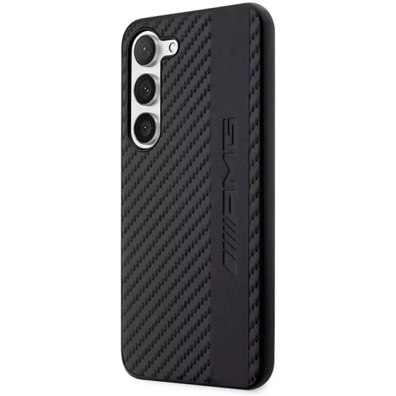 AMG Hard Case für Samsung Galaxy S23+ (SM-S916) - Carbon Stripe & Embossed, Schwarz