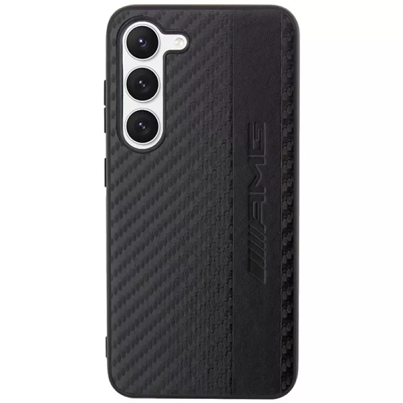 AMG Hard Case für Samsung Galaxy S23+ (SM-S916) - Carbon Stripe & Embossed, Schwarz