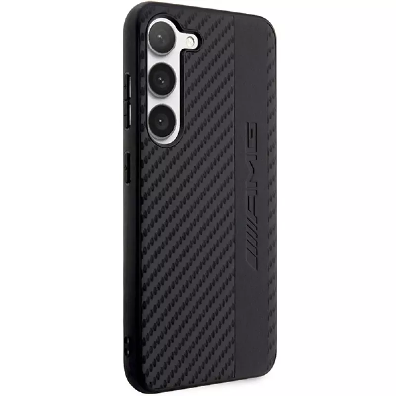 AMG Hard Case für Samsung Galaxy S23+ (SM-S916) - Carbon Stripe & Embossed, Schwarz
