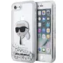 Karl Lagerfeld KLHCI8LNKHCH Hardcase Glitter Karl Head für iPhone 7/8/SE 2020/SE 2022, Silber
