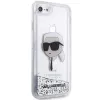 Karl Lagerfeld KLHCI8LNKHCH Hardcase Glitter Karl Head für iPhone 7/8/SE 2020/SE 2022, Silber