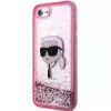 Karl Lagerfeld KLHCI8LNKHCP Hardcase Glitter Karl Head für iPhone 7/8/SE 2020/SE 2022, Pink