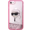 Karl Lagerfeld KLHCI8LNKHCP Hardcase Glitter Karl Head für iPhone 7/8/SE 2020/SE 2022, Pink