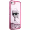 Karl Lagerfeld KLHCI8LNKHCP Hardcase Glitter Karl Head für iPhone 7/8/SE 2020/SE 2022, Pink