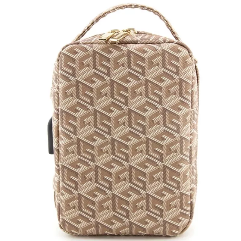 Guess GUHBHGCFSEW Organizer Bag Braun GCube Stripe