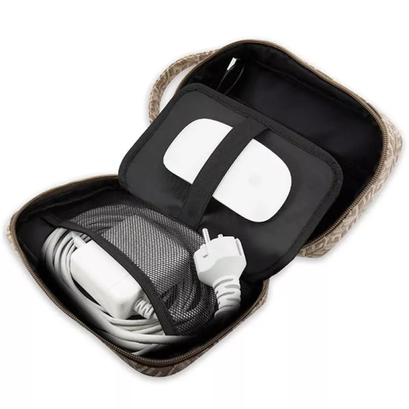 Guess GUHBHGCFSEW Organizer Bag Braun GCube Stripe