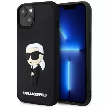 Karl Lagerfeld KLHCP14M3DRKINK Hardcase Rubber Ikonik 3D für iPhone 14 Plus / 15 Plus 6.7 Schwarz