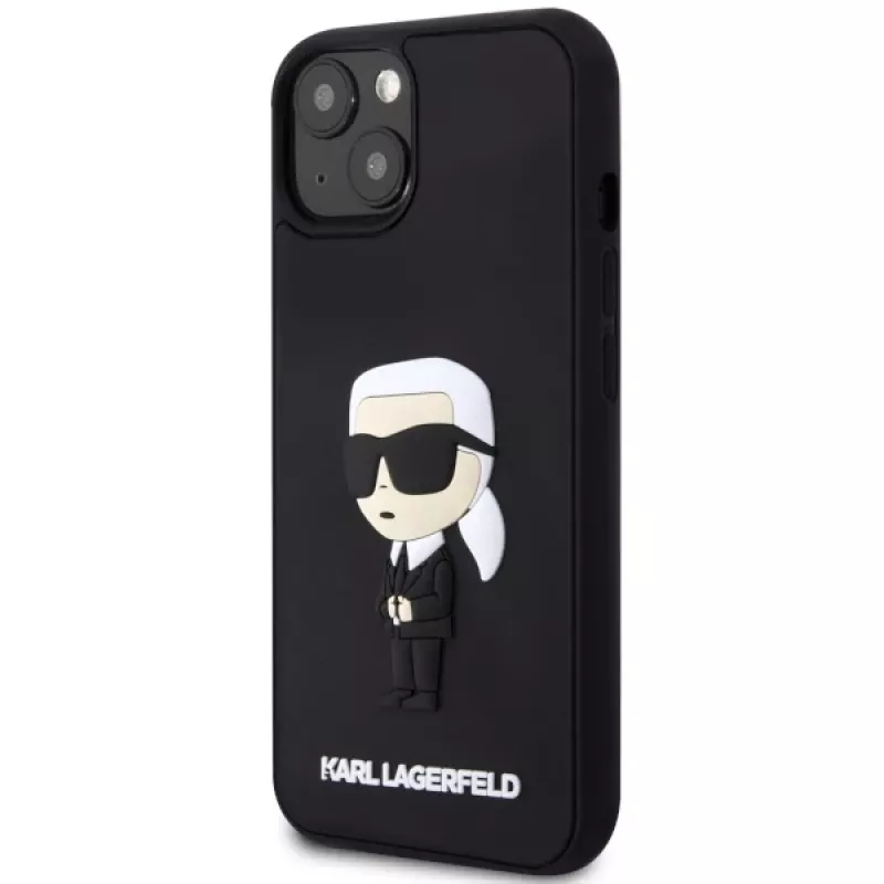 Karl Lagerfeld KLHCP14M3DRKINK Hardcase Rubber Ikonik 3D für iPhone 14 Plus / 15 Plus 6.7 Schwarz