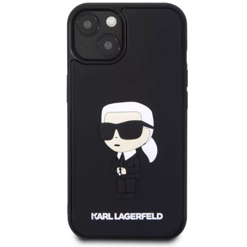 Karl Lagerfeld KLHCP14M3DRKINK Hardcase Rubber Ikonik 3D für iPhone 14 Plus / 15 Plus 6.7 Schwarz