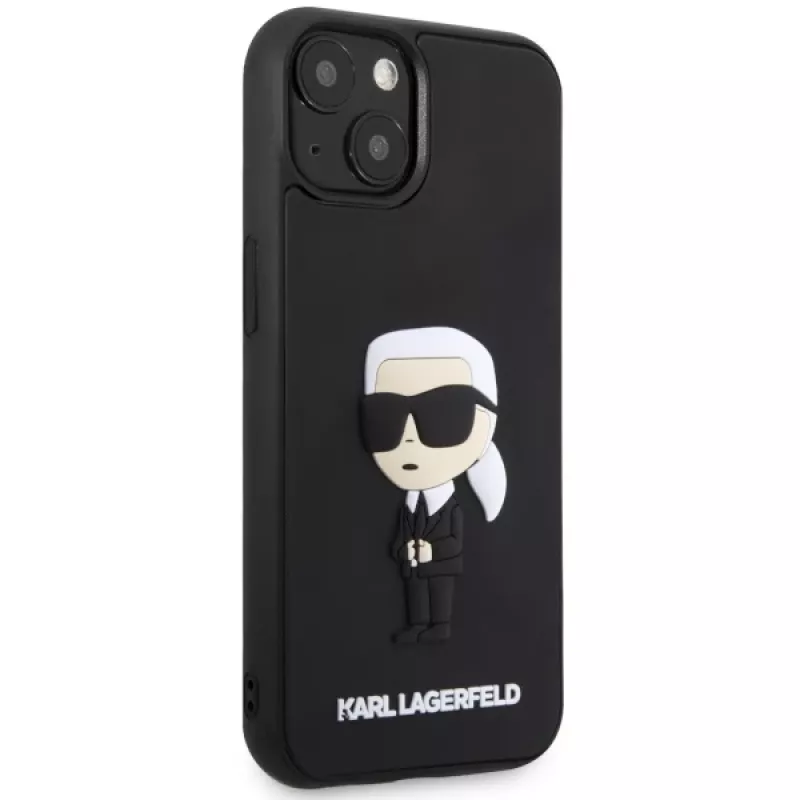 Karl Lagerfeld KLHCP14M3DRKINK Hardcase Rubber Ikonik 3D für iPhone 14 Plus / 15 Plus 6.7 Schwarz