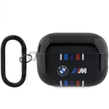 BMW AirPods Pro 2nd Generation Schutzhülle Schwarz mit M-Stripe Design