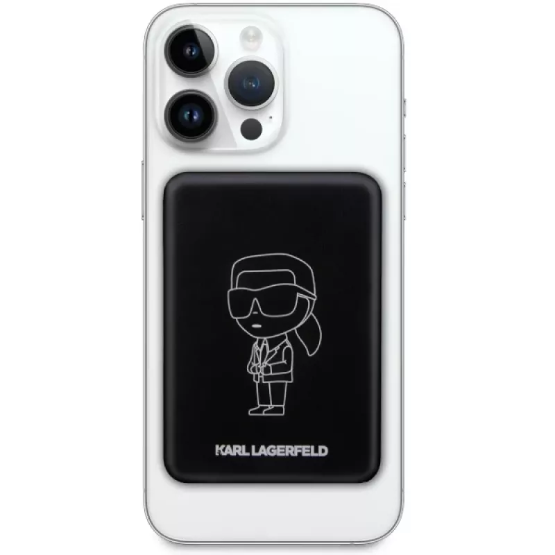 Karl Lagerfeld Ikonik MagSafe Wireless Power Bank 3000mAh Black