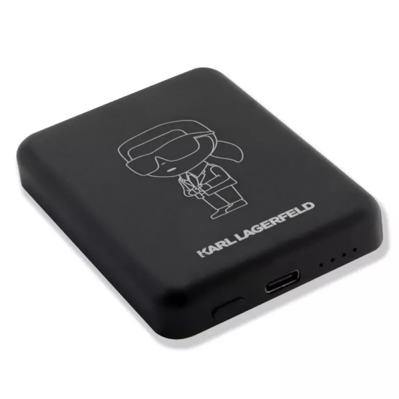 Karl Lagerfeld Ikonik MagSafe Wireless Power Bank 3000mAh Black