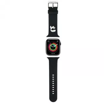 Karl Lagerfeld 3D Rubber Karl Head Armband für Apple Watch 38/40/41mm Schwarz