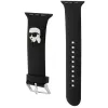 Karl Lagerfeld 3D Rubber Karl Head Armband für Apple Watch 38/40/41mm Schwarz