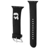 Karl Lagerfeld 3D Rubber Karl Head Watch Strap für Apple Watch 42/44/45/49mm Schwarz