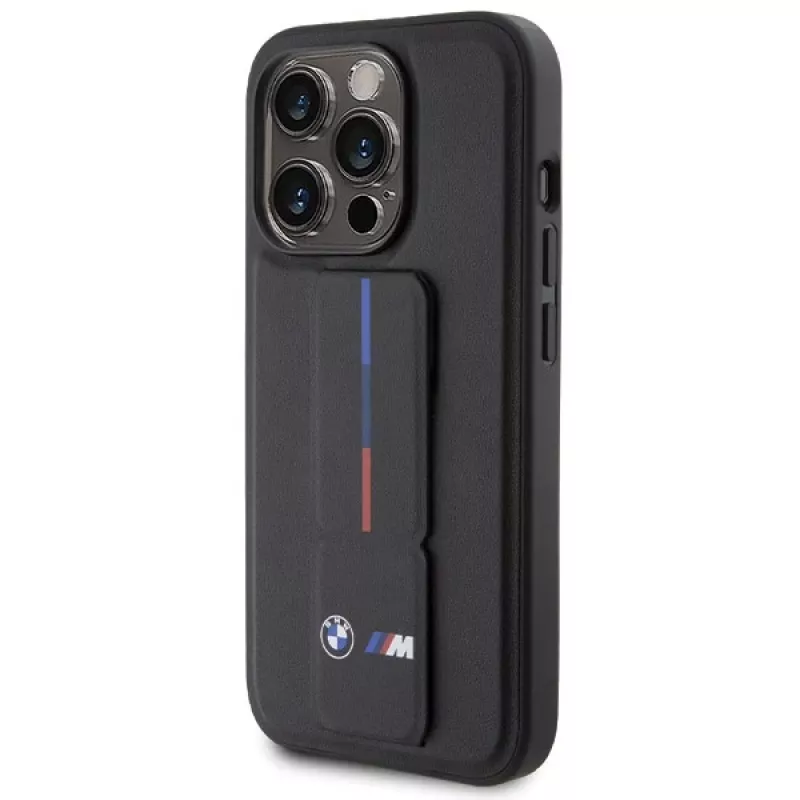 BMW Hardcase Grip Hot Stamp für iPhone 15 Pro 6,1 inch Schwarz
