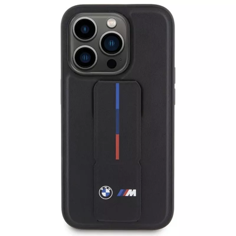 BMW Hardcase Grip Hot Stamp für iPhone 15 Pro 6,1 inch Schwarz