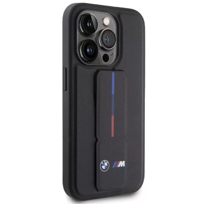 BMW Hardcase Grip Hot Stamp für iPhone 15 Pro 6,1 inch Schwarz
