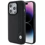 BMW BMHCP15X22RBDK Hardcase Leder Blue Dots für iPhone 15 Pro Max 6,7 Zoll Schwarz