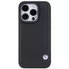 BMW BMHCP15X22RBDK Hardcase Leder Blue Dots für iPhone 15 Pro Max 6,7 Zoll Schwarz