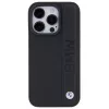 BMW BMHCP15L22RDPK iPhone 15 Pro 6,1 inch Hardcase Leder Textur & Streifen Schwarz