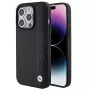 BMW M Collection iPhone 15 Pro Max 6,7 inch Black Hardcase Leder Textured & Stripe