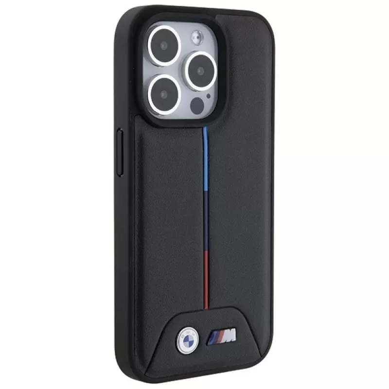 BMW BMHCP15L22PVTK iPhone 15 Pro 6,1 inch Black Hardcase Quilted Tricolor