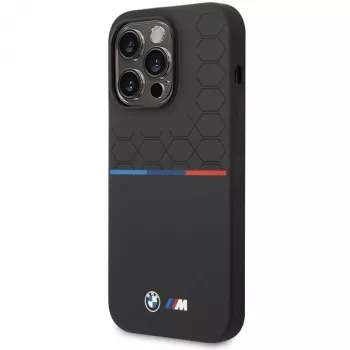 BMW M Collection Silikonhülle für Apple iPhone 15 Pro Max 6,7 inch Schwarz Muster