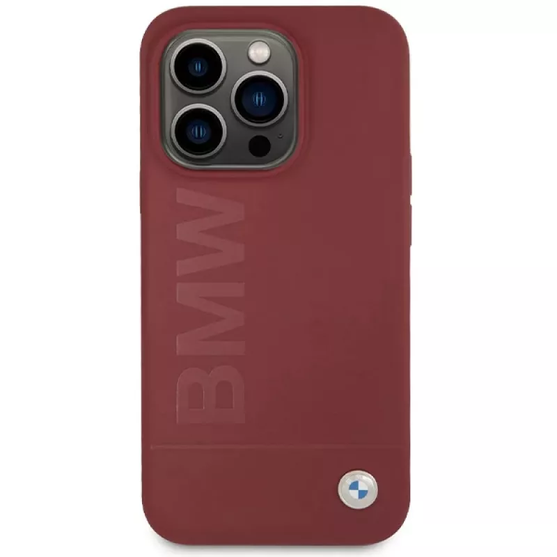 BMW M Collection Silicone Hard Case mit MagSafe für Apple iPhone 15 Pro 6,1 inch Rot Big Logo