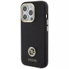 Guess GUHCP15XM4DGPK Hardcase Silicone Logo Strass 4G Back Cover für Apple iPhone 15 Pro Max 6,7 Zoll Schwarz