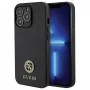 Guess GUHCP13LPS4DGPK Hardcase für Apple iPhone 13 Pro 6,1 Zoll Schwarz Strass Metall-Logo