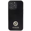 Guess GUHCP13LPS4DGPK Hardcase für Apple iPhone 13 Pro 6,1 Zoll Schwarz Strass Metall-Logo