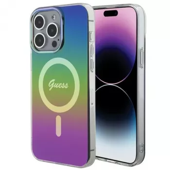 Guess IML Iridescent MagSafe Case für iPhone 15 Pro Max (Bunt)