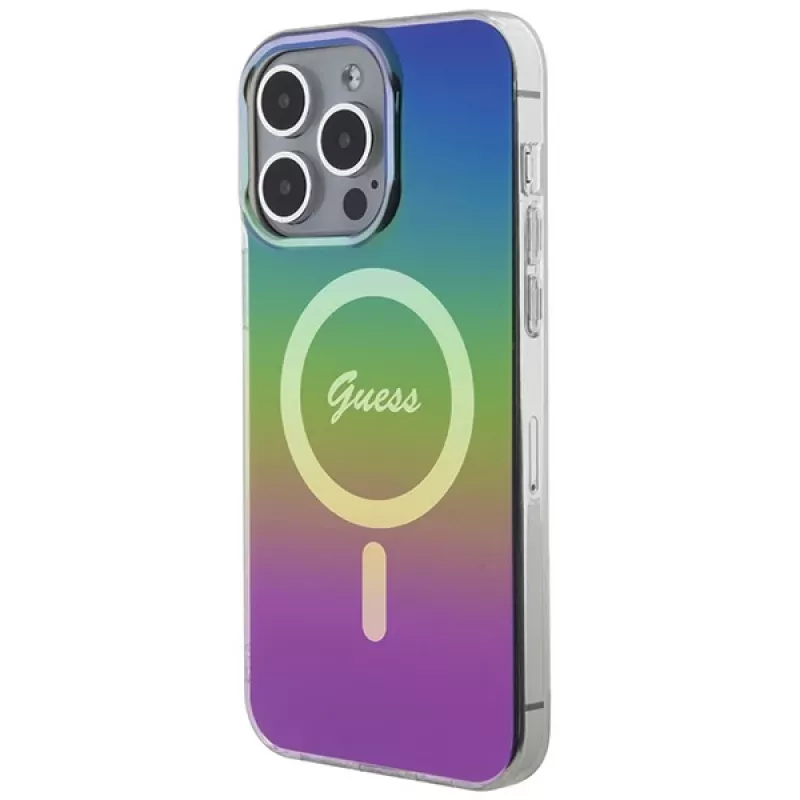 Guess IML Iridescent MagSafe Case für iPhone 15 Pro Max (Bunt)