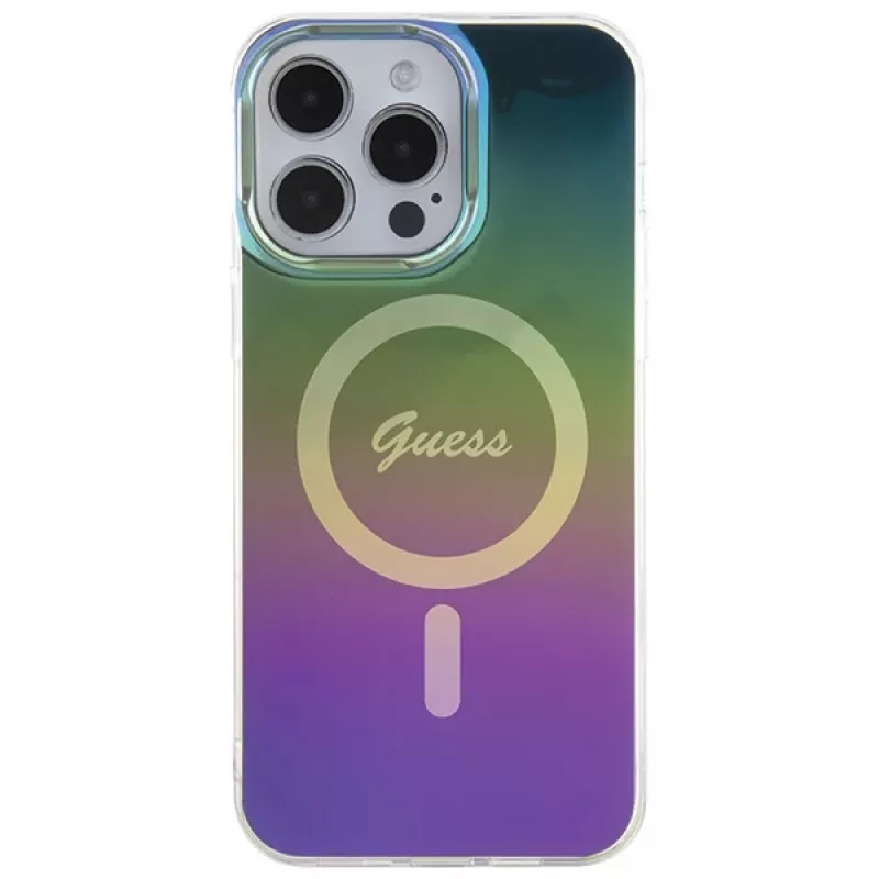 Guess IML Iridescent MagSafe Case für iPhone 15 Pro Max (Bunt)