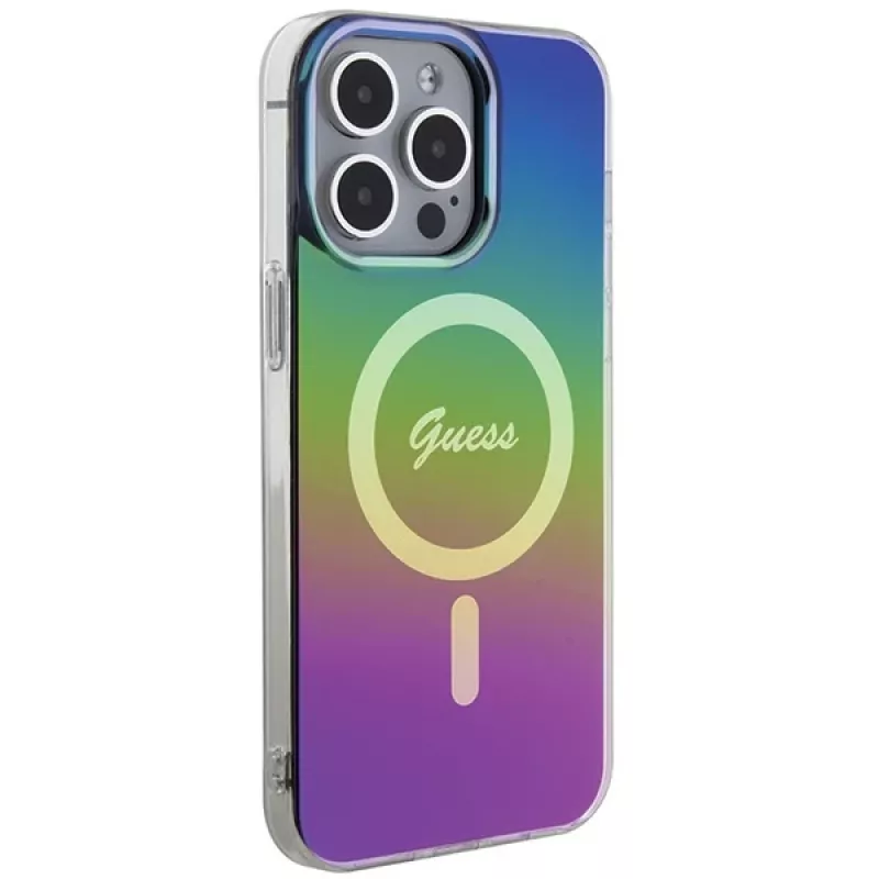 Guess IML Iridescent MagSafe Case für iPhone 15 Pro Max (Bunt)