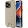 Guess Glitter Glossy Script Hard Case für iPhone 15 Pro 6,1 inch Light Gold