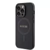 GUESS Saffiano PU MagSafe Case für iPhone 15 Pro Schwarz