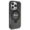 Guess Script Glitter Collection Hardcase Ring Stand MagSafe für iPhone 13 Pro / 13 6.1 Schwarz
