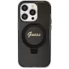 Guess GUHMP14XHRSGSK iPhone 14 Pro Max 6.7 Black Hardcase Ring Stand Script Glitter MagSafe