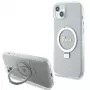 Guess GUHMP15MHRSGSD iPhone 15 Plus / 14 Plus 6,7 inch Transparente Hardcase Ring Stand Script Glitter MagSafe
