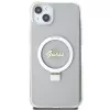 Guess GUHMP15MHRSGSD iPhone 15 Plus / 14 Plus 6,7 inch Transparente Hardcase Ring Stand Script Glitter MagSafe